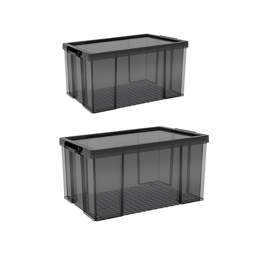 Clear Front Storage Boxes Two Sizes Rack | StorageOZ