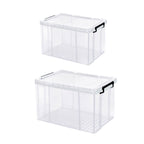 Clear Stackable Storage Boxes Two Sizes Set | StorageOZ