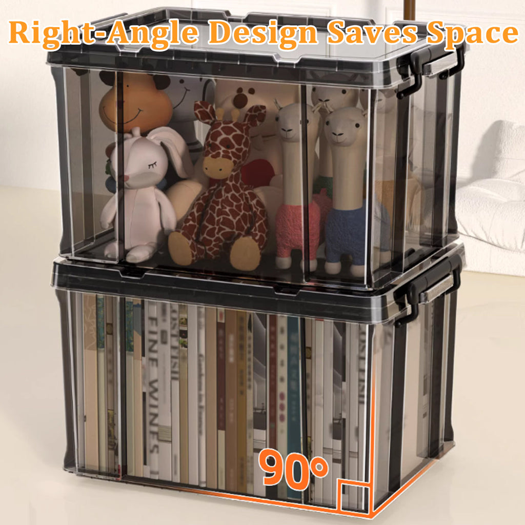 Clear Front Storage Boxes Two Sizes Rack | StorageOZ