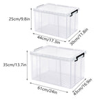Clear Stackable Storage Boxes Two Sizes Set | StorageOZ