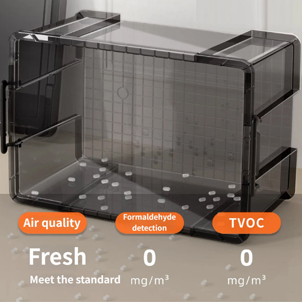 Clear Front Storage Boxes Two Sizes Rack | StorageOZ