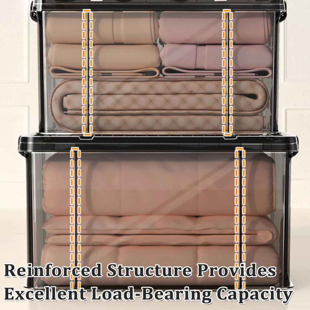 Clear Front Storage Boxes Two Sizes Rack | StorageOZ