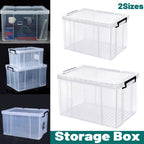 Clear Stackable Storage Boxes Two Sizes Set | StorageOZ