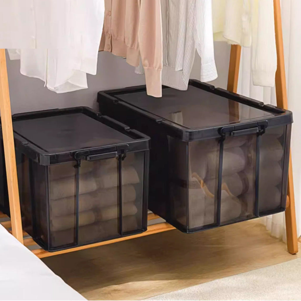 Clear Front Storage Boxes Two Sizes Rack | StorageOZ