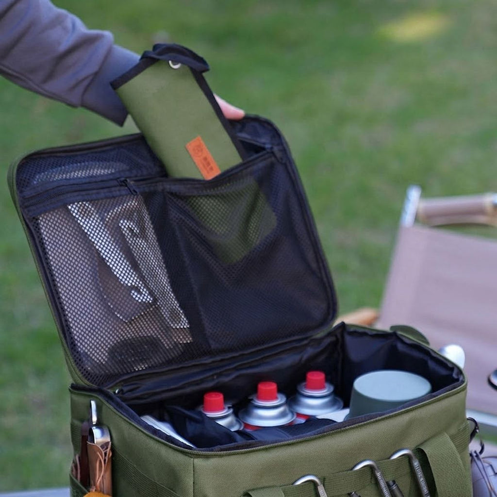 42L Army Green Fold Storage Box Organiser | StorageOZ