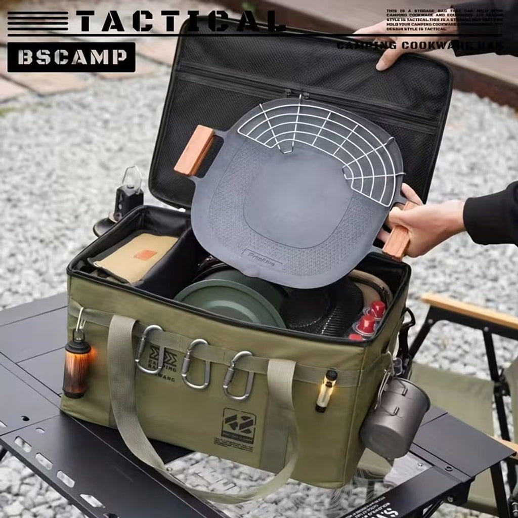 42L Army Green Fold Storage Box Organiser | StorageOZ