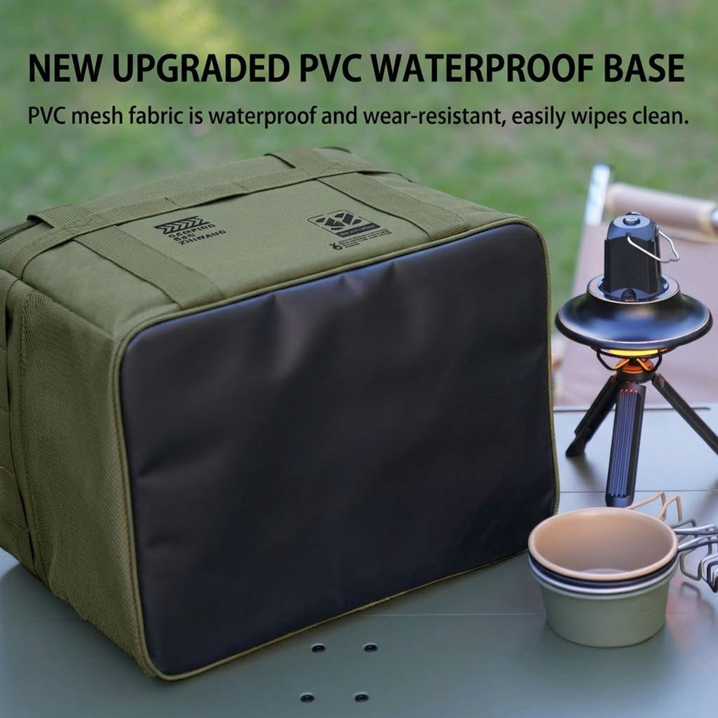 42L Army Green Fold Storage Box Organiser | StorageOZ