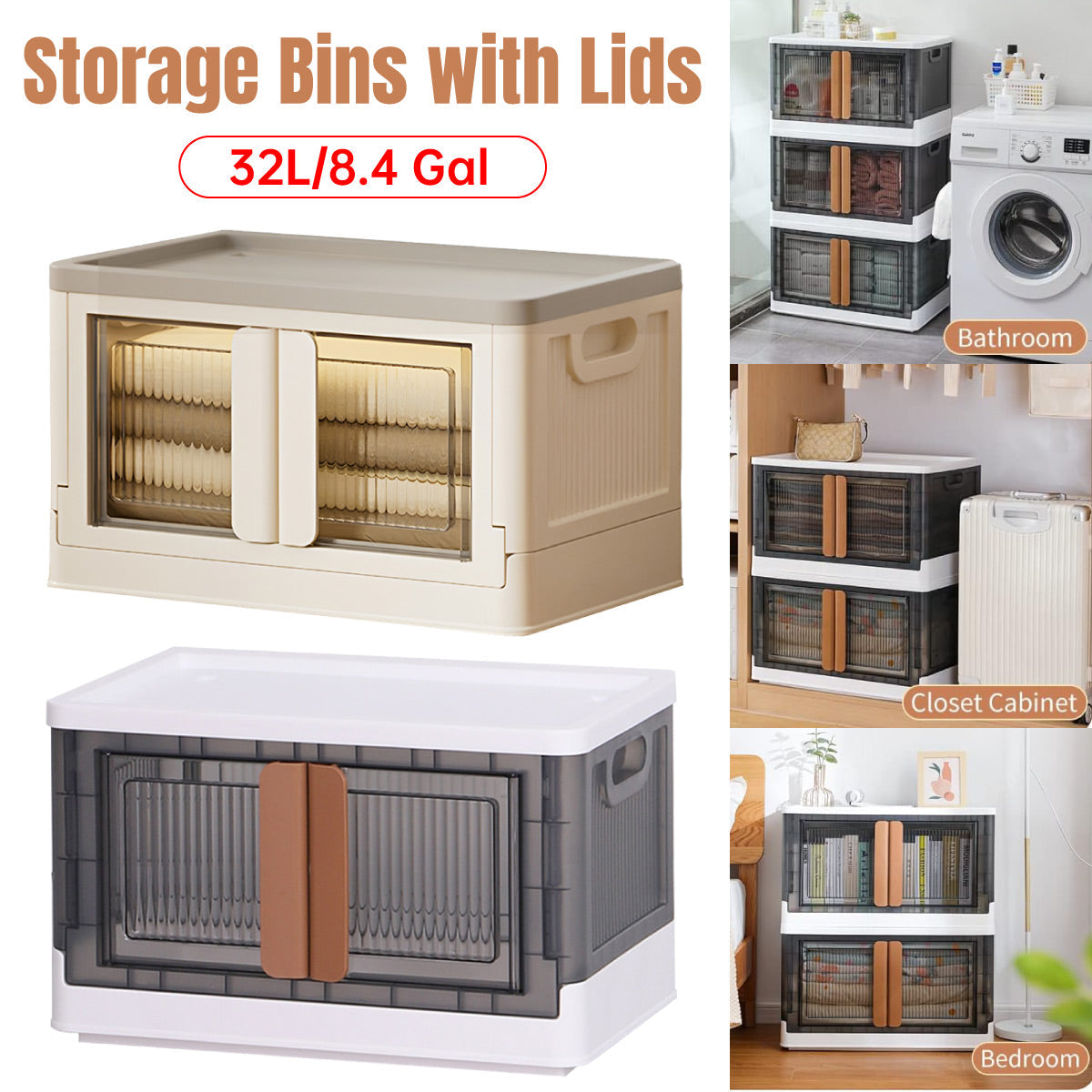 Lidded Large Storage Box Two Colours Set | StorageOZ
