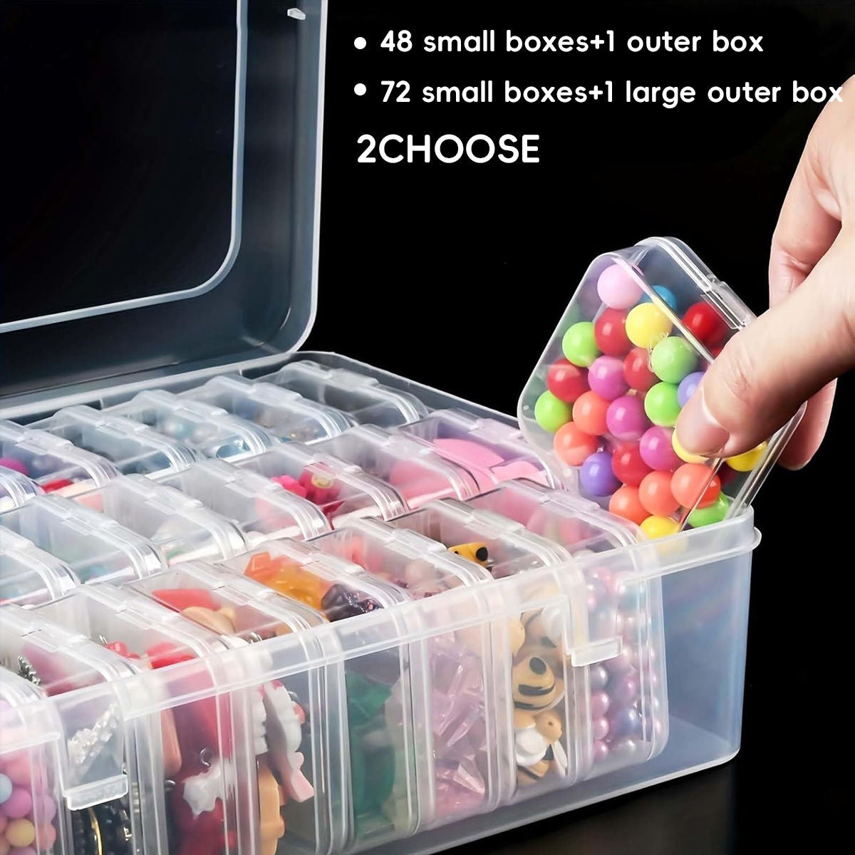 Clear Multi Cell Storage Boxes Two Sizes | StorageOZ