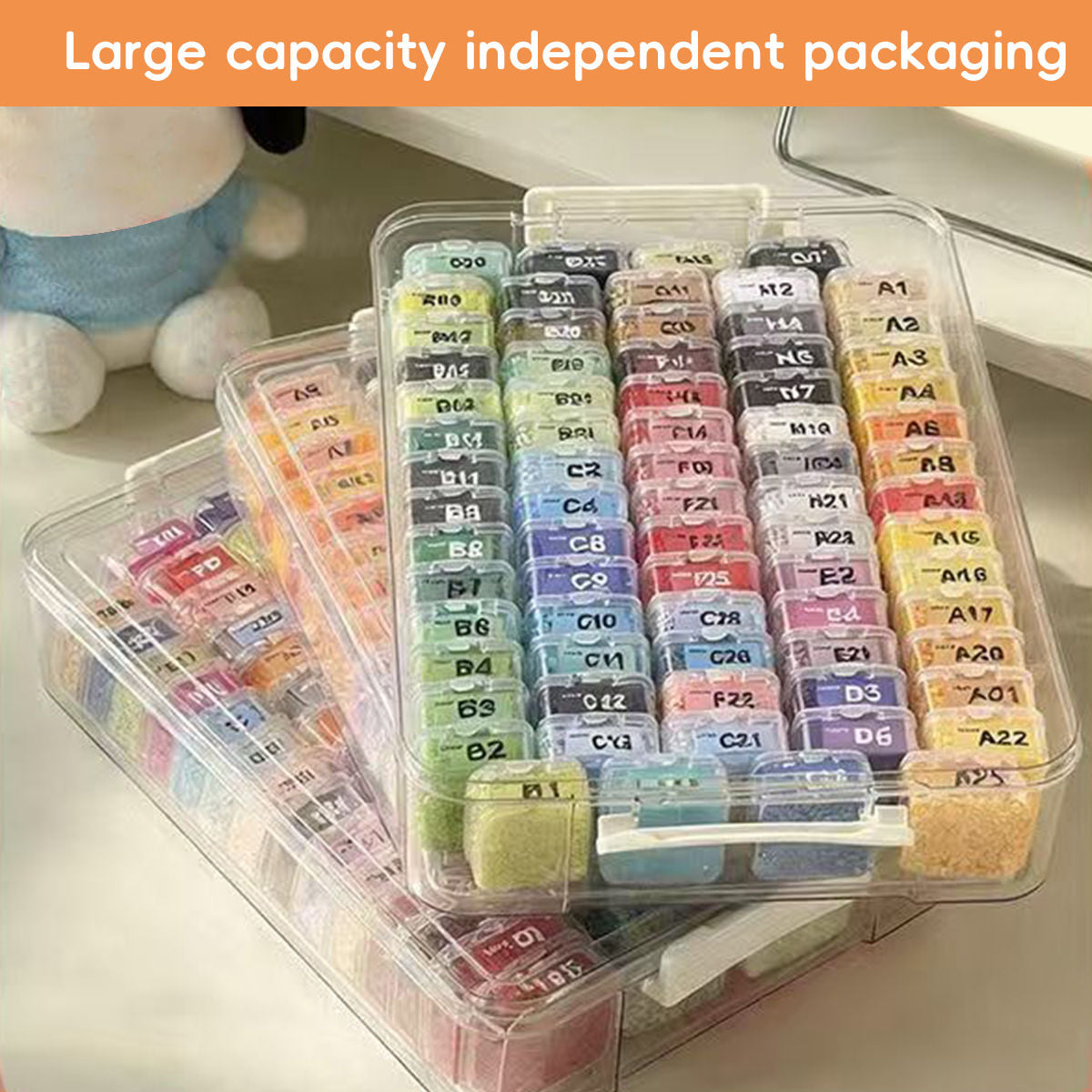 Clear Multi Cell Storage Boxes Two Sizes | StorageOZ