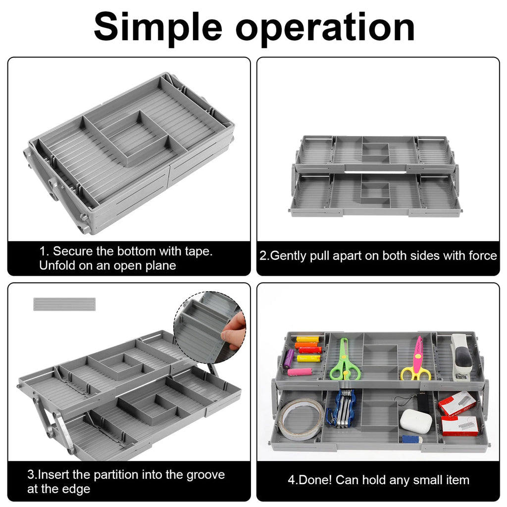 Foldable Jewellery Drawer Organiser Two Heights | StorageOZ