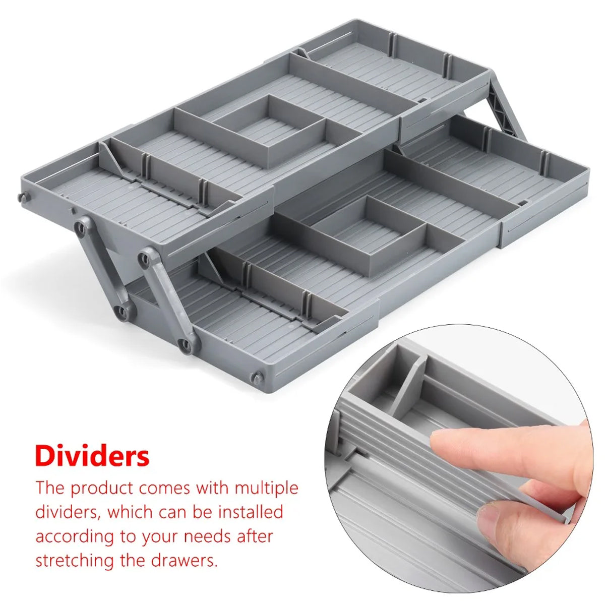 Foldable Jewellery Drawer Organiser Two Heights | StorageOZ