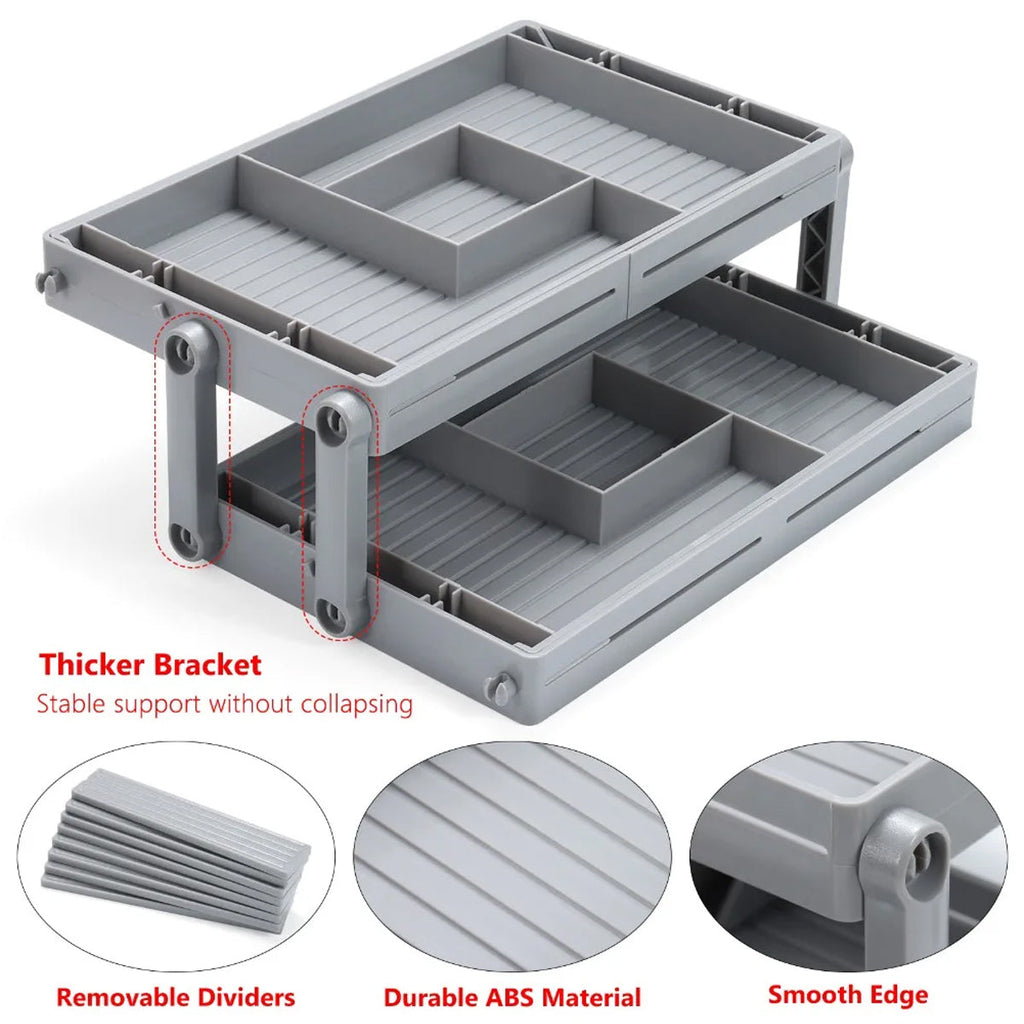 Foldable Jewellery Drawer Organiser Two Heights | StorageOZ