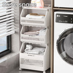 White Storage Cart Two or Three Tiers Set | StorageOZ