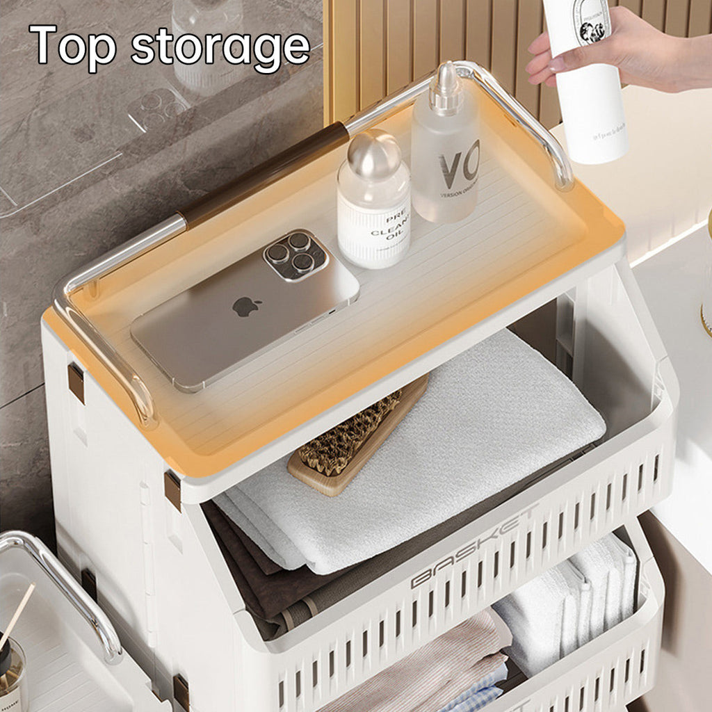 White Storage Cart Two or Three Tiers Set | StorageOZ