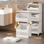 White Storage Cart Two or Three Tiers Set | StorageOZ