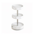 3 Tier 360 Rotating Storage Rack White Spice Cosmetic Organiser Turntable