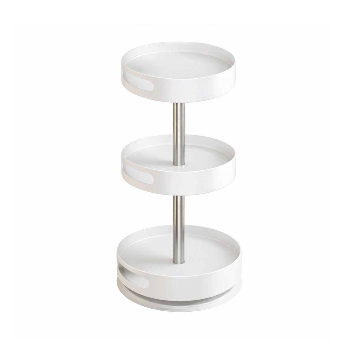 3 Tier 360 Rotating Storage Rack White Spice Cosmetic Organiser Turntable