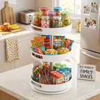 3 Tier 360 Rotating Storage Rack White Spice Cosmetic Organiser Turntable