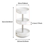 3 Tier 360 Rotating Storage Rack White Spice Cosmetic Organiser Turntable