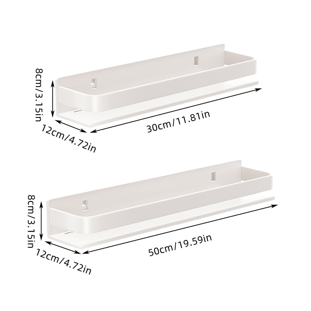 White Steel Kitchen Wall Shelf Two Widths | StorageOZ