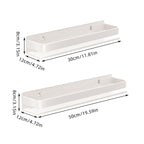 White Steel Kitchen Wall Shelf Two Widths | StorageOZ
