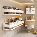 White Steel Kitchen Wall Shelf Two Widths | StorageOZ