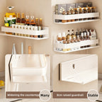 White Steel Kitchen Wall Shelf Two Widths | StorageOZ