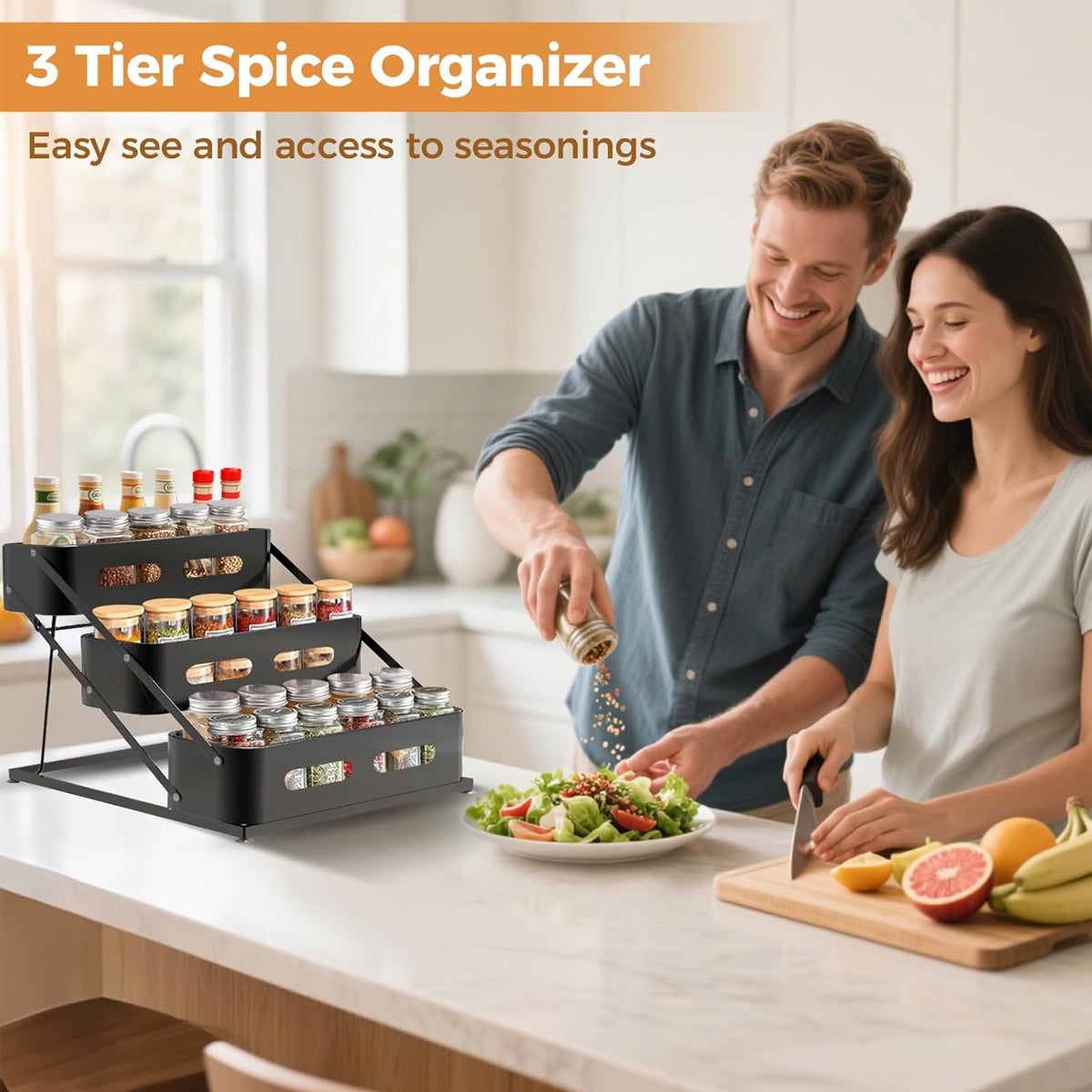 3 Tier Counter Spice Rack Three Colours Set | StorageOZ
