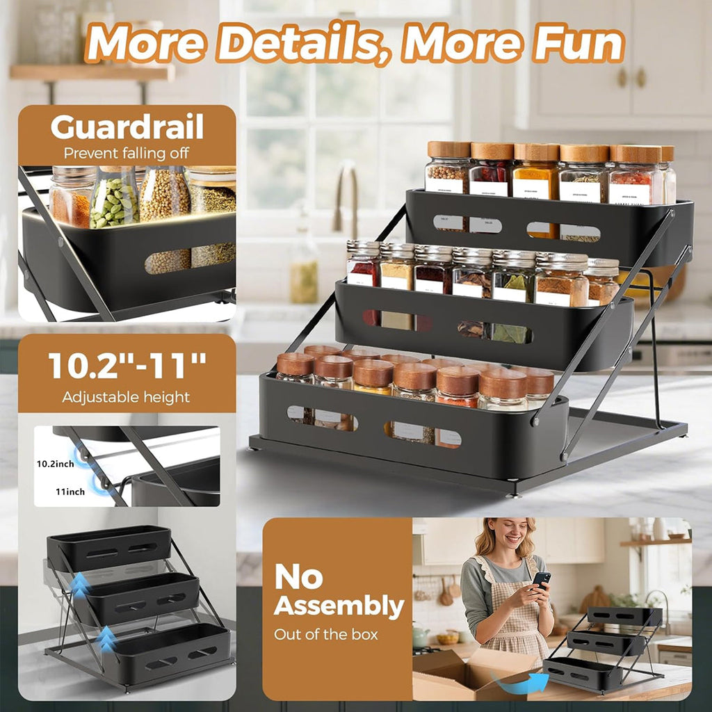 3 Tier Counter Spice Rack Three Colours Set | StorageOZ