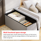 Grey Storage Stool Bench Two Capacities Set | StorageOZ