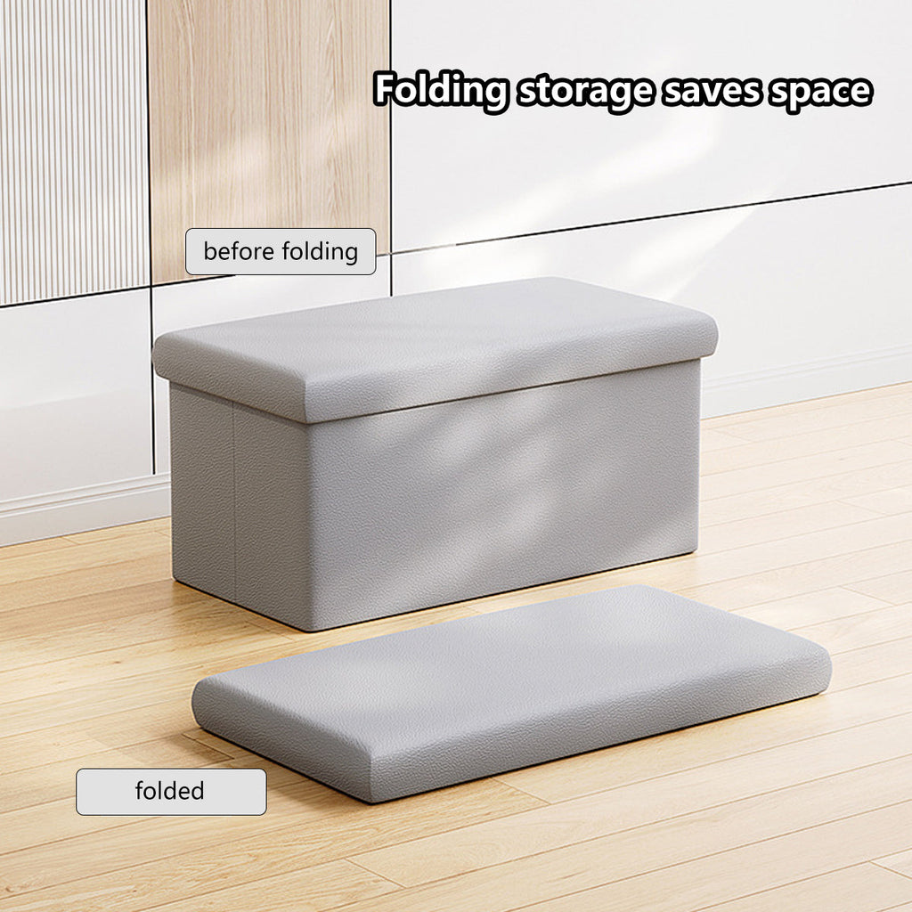 Grey Storage Stool Bench Two Capacities Set | StorageOZ