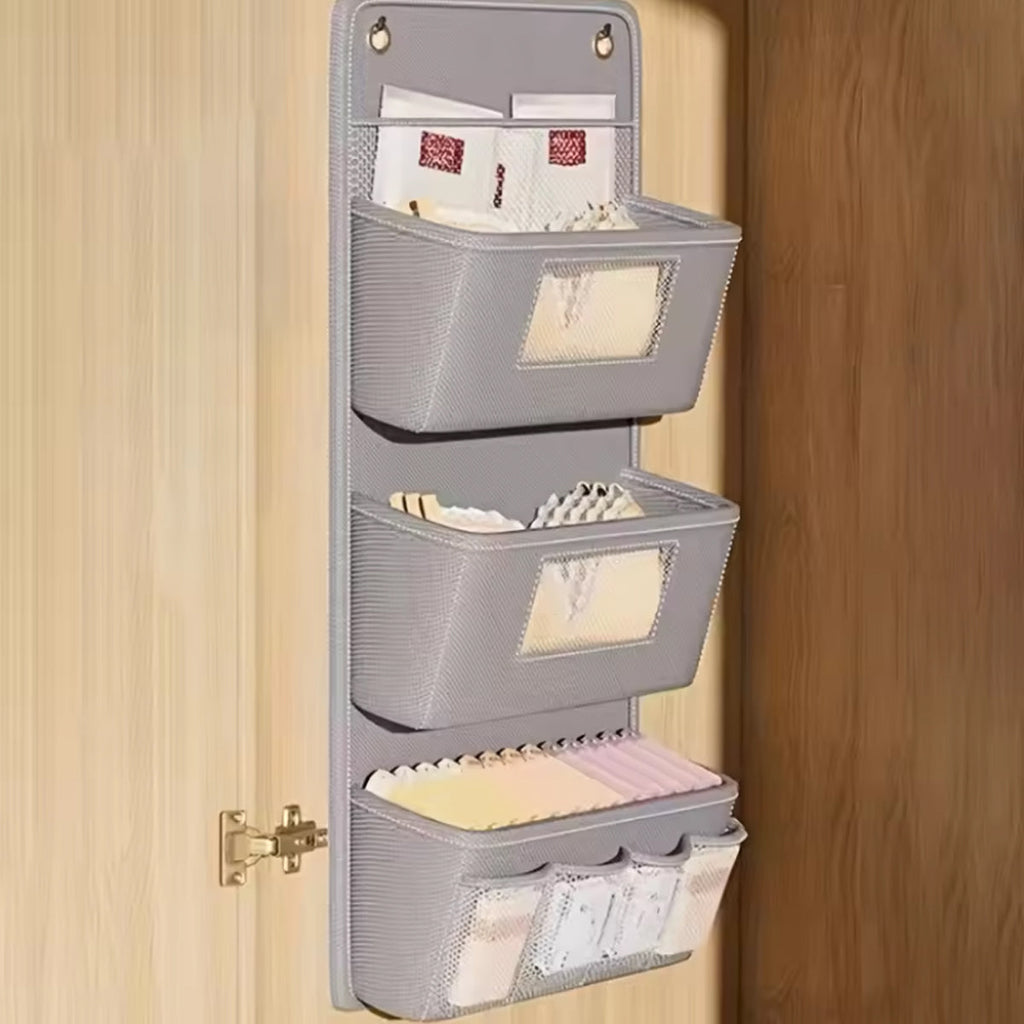 Grey Hanging Wall Storage Bag Two Heights | StorageOZ