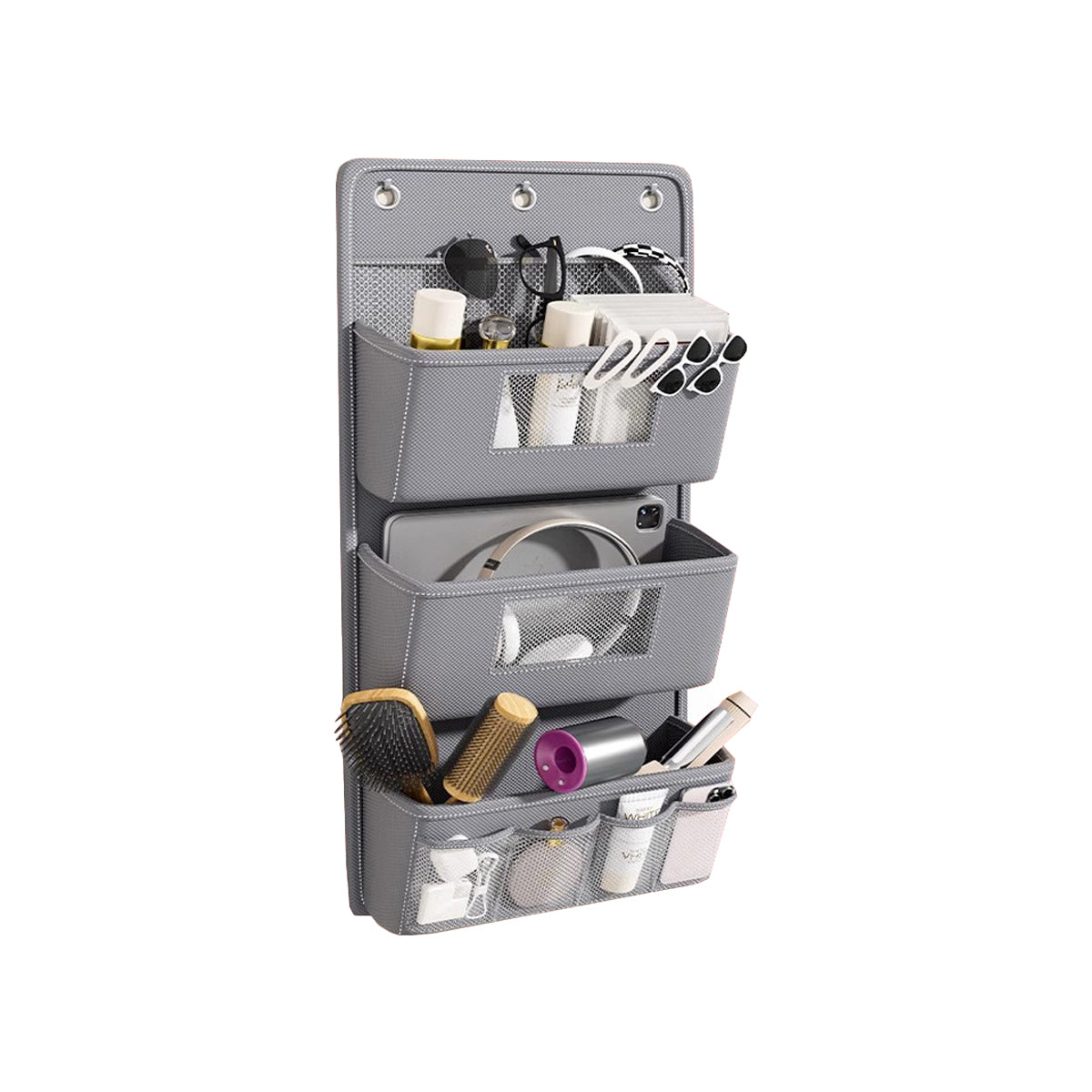 Grey Hanging Wall Storage Bag Two Heights | StorageOZ