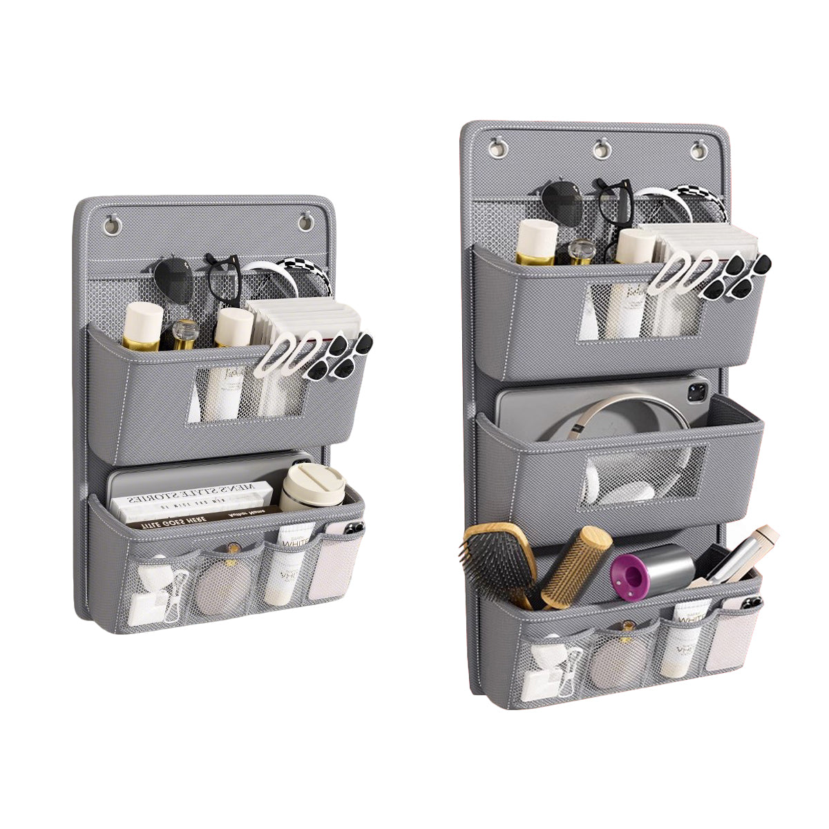 Grey Hanging Wall Storage Bag Two Heights | StorageOZ