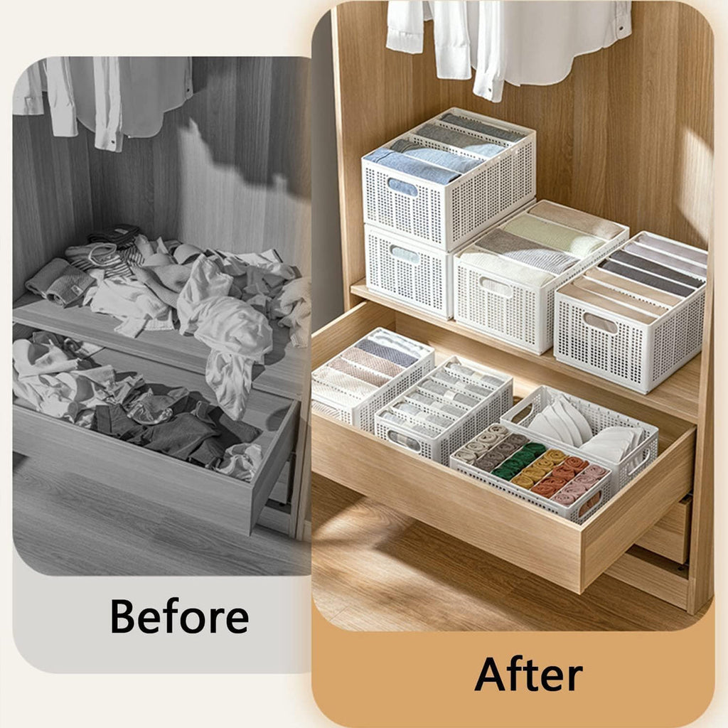 Collapsible Divider Basket Two Sizes Set | StorageOZ