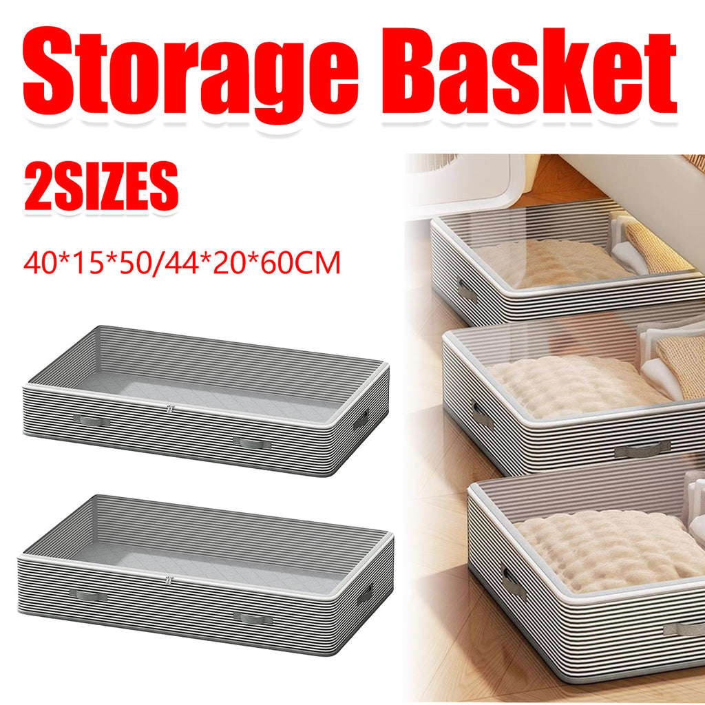 Under Bed Fabric Storage Bin Two Sizes Set | StorageOZ