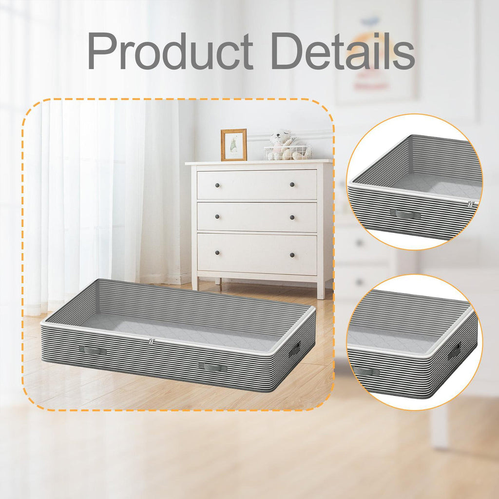 Under Bed Fabric Storage Bin Two Sizes Set | StorageOZ