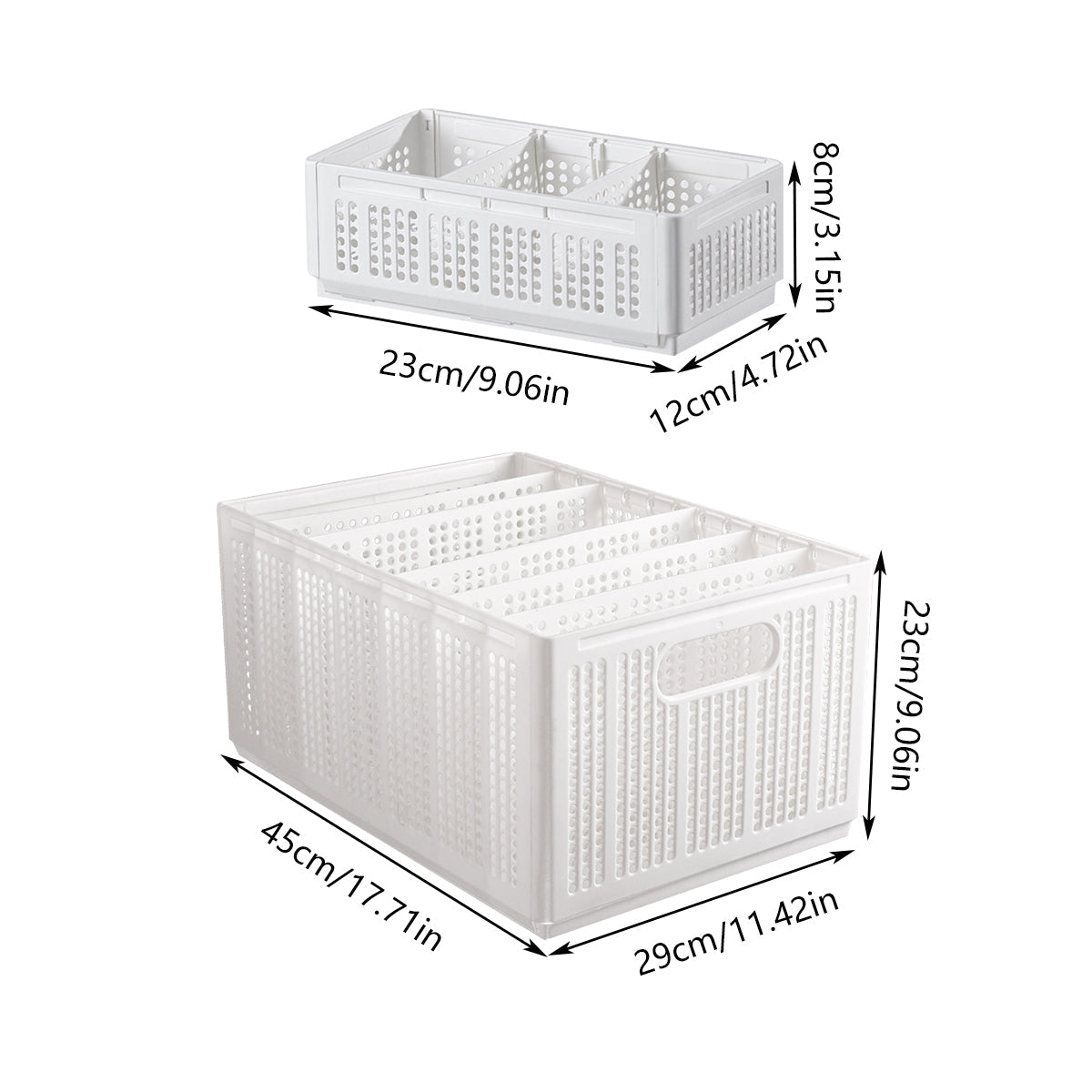 Collapsible Divider Basket Two Sizes Set | StorageOZ
