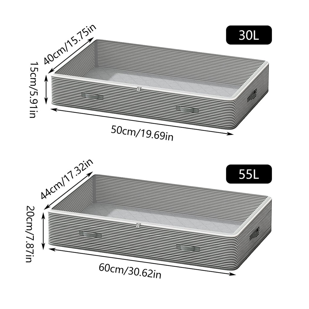 Under Bed Fabric Storage Bin Two Sizes Set | StorageOZ