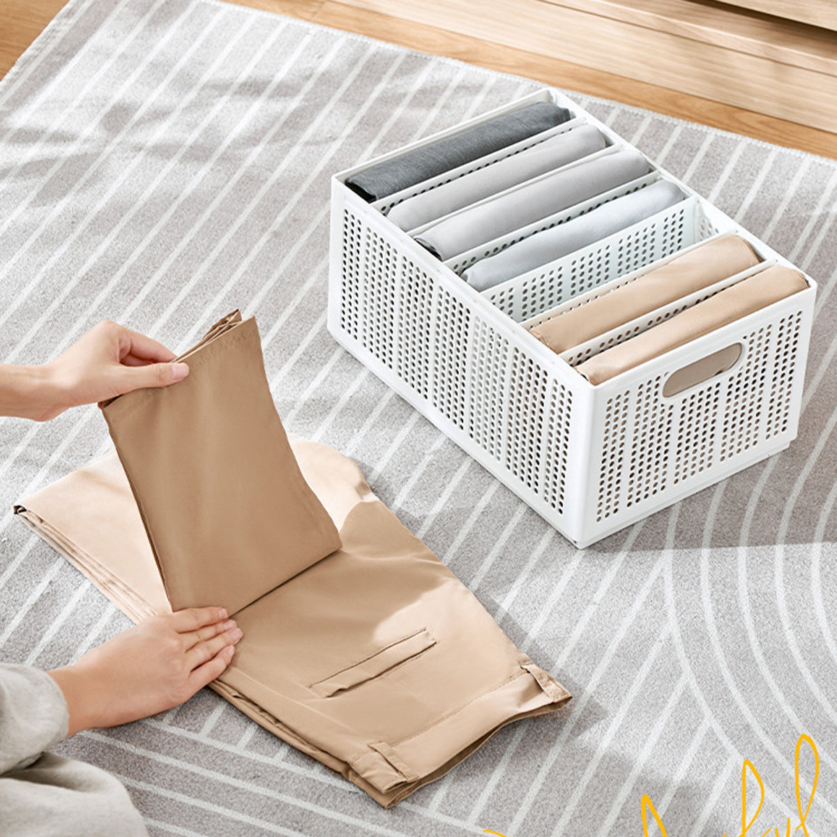 Collapsible Divider Basket Two Sizes Set | StorageOZ