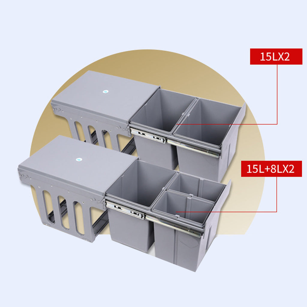 Pull Out Under Sink Sort Bins Two Layouts | StorageOZ