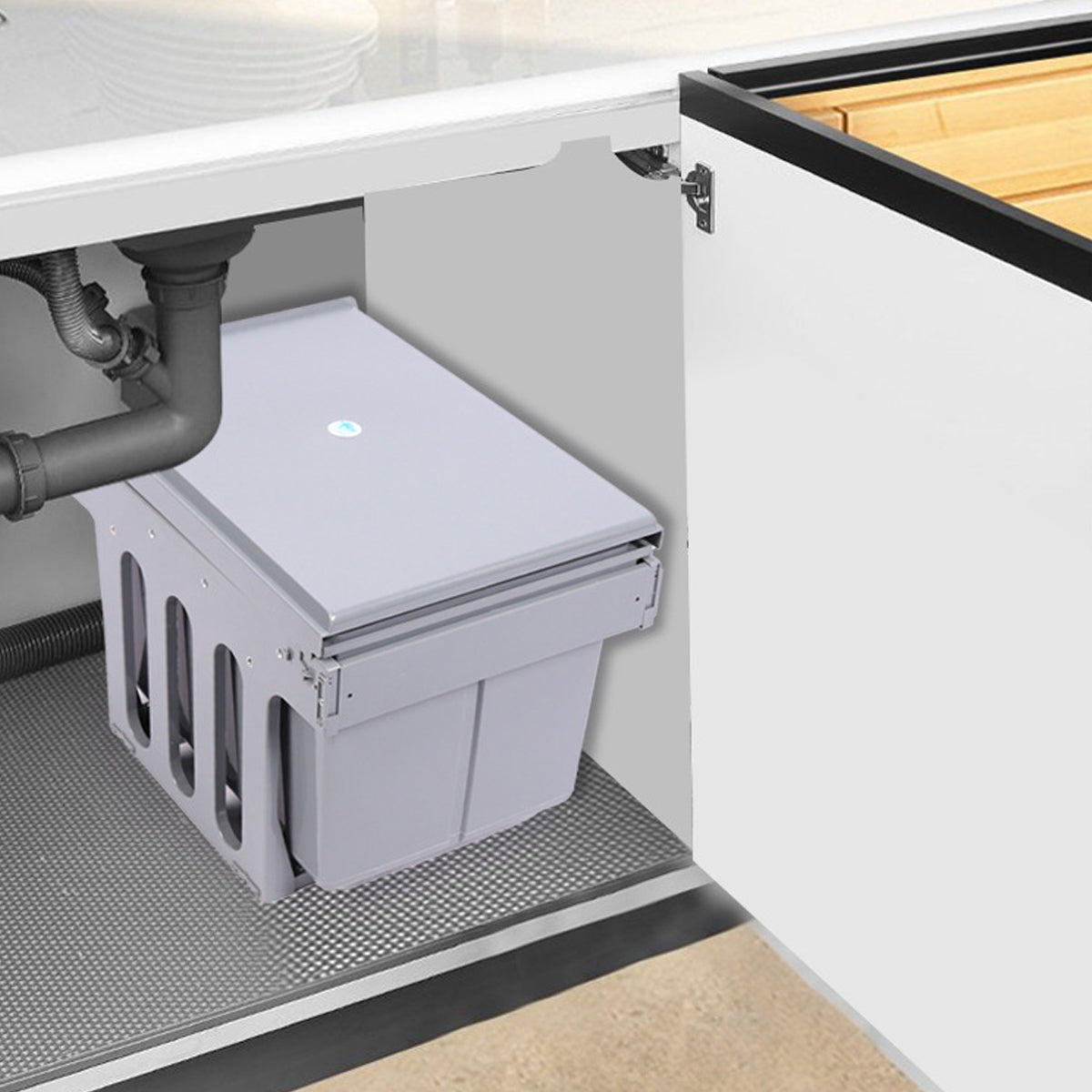 Pull Out Under Sink Sort Bins Two Layouts | StorageOZ