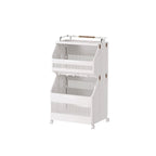 White Storage Cart Two or Three Tiers Set | StorageOZ