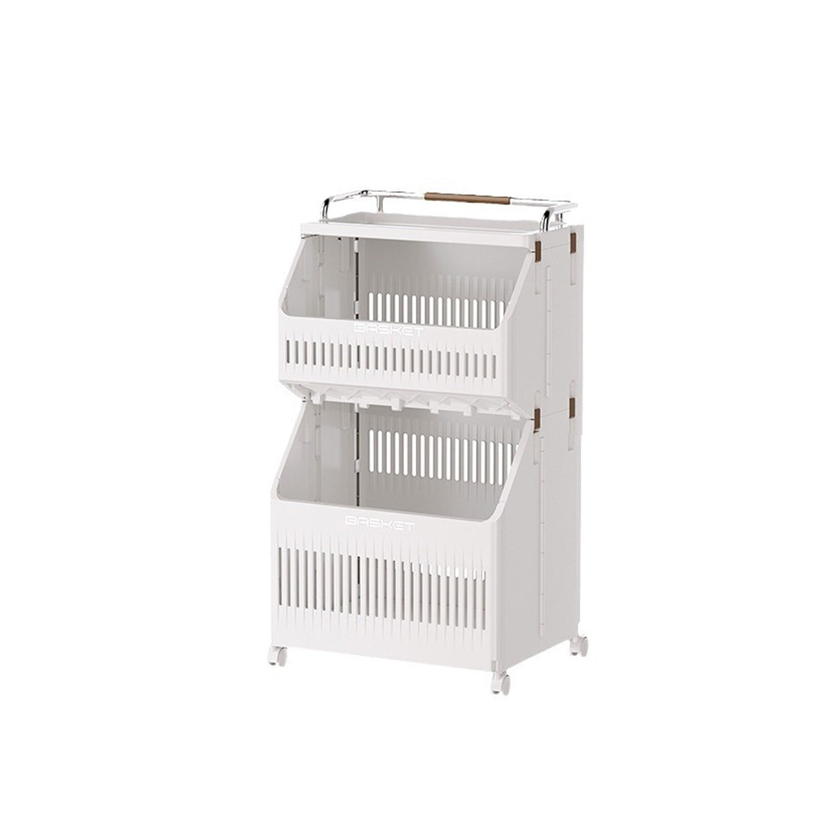 White Storage Cart Two or Three Tiers Set | StorageOZ