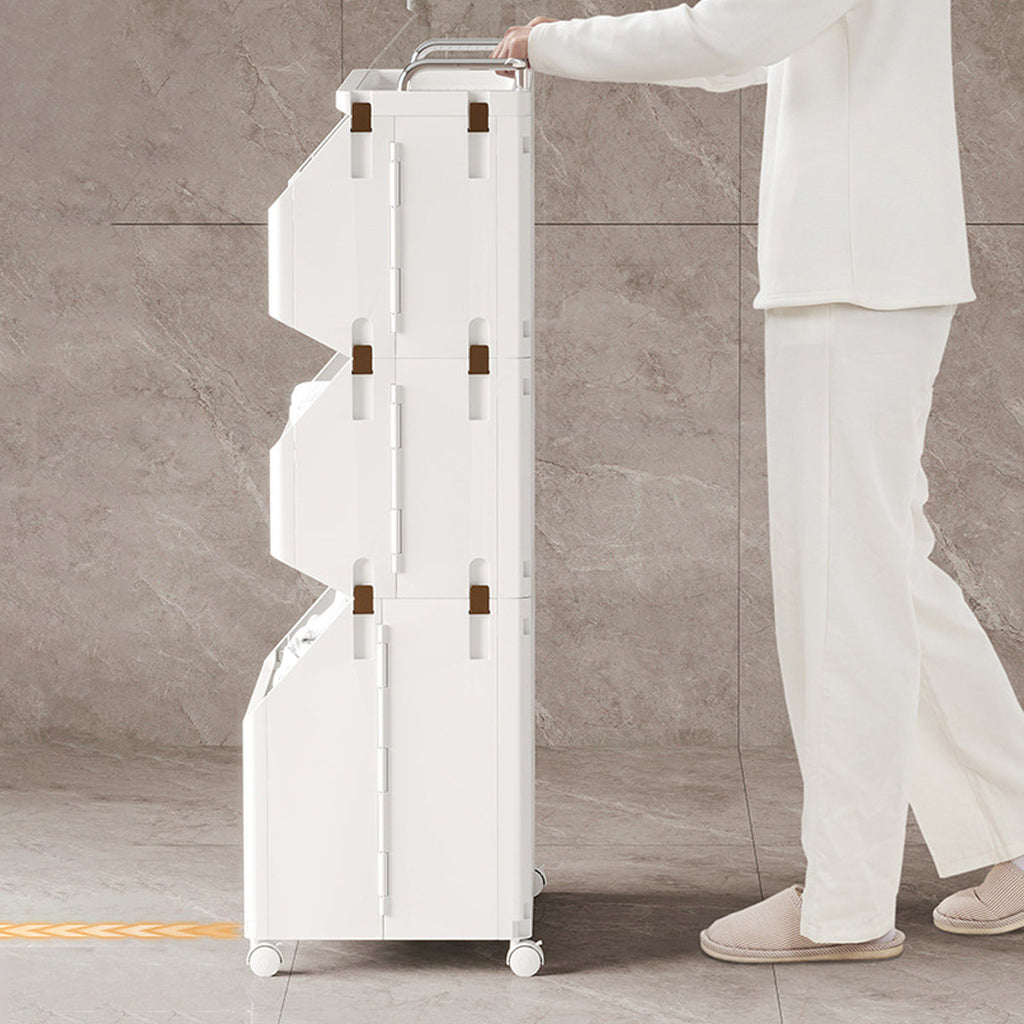 White Storage Cart Two or Three Tiers Set | StorageOZ