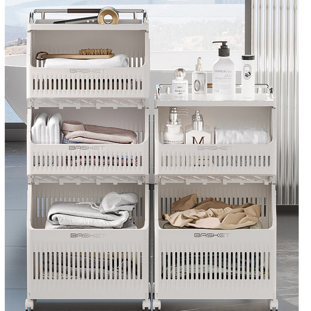 White Storage Cart Two or Three Tiers Set | StorageOZ