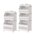 White Storage Cart Two or Three Tiers Set | StorageOZ