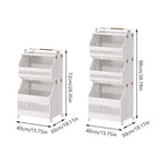 White Storage Cart Two or Three Tiers Set | StorageOZ