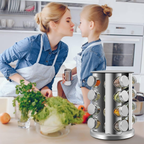 Rotating 4 Tier Spice Rack Two Shapes Set | StorageOZ